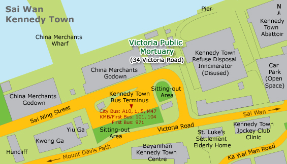 Map of Victoria Public Mortuary